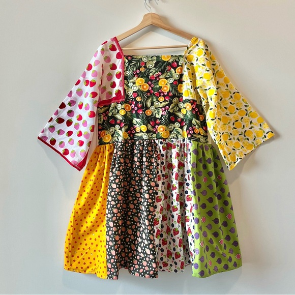 Handmade Fruit Paradise Flavorful Print Bandana Dress | SKU 11161 Apple - Picture 3 of 16